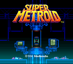 Super Metroid - New Zebes (easy mode) Title Screen